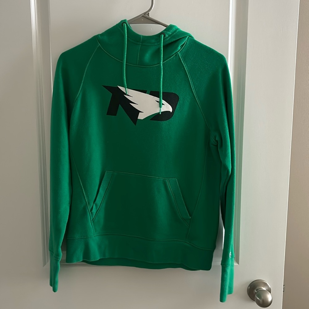 University of North Dakota mostly green scoop neck champion hoodie (S)